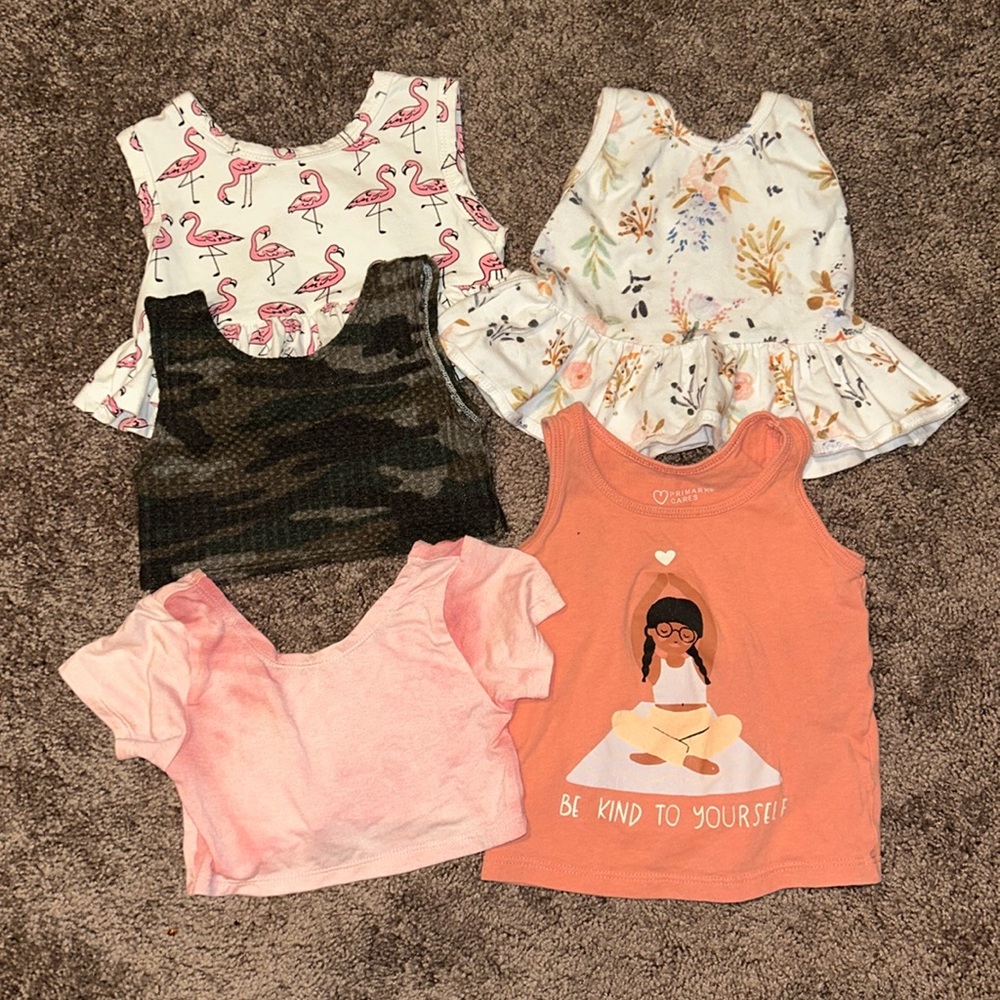 Babygirl 12/18m crop top tank top bundle!!